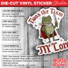 (3Pcs-3") TWAS The Tism M'Lord Sticker Funny Frog Neurodivergent Humor ADHD Mental Health Anxiety Die-Cut Waterproof Vinyl Sticker for Laptop Water Bottle Phone Decal Stuff Gifts for Her Him 3 Inches view 3