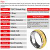 Sliver Gold Ceramic T5577 Chip Ring for Rewritable Clone 125kHz Access KeyCard,Women and Men Finger Fit Ring (Sliver(Gold), 9) view 2