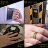Black Gold Ceramic T5577 Chip Ring for Rewritable Clone 125kHz Access KeyCard,Women and Men Finger Fit Ring (Black(Gold), 8) view 3