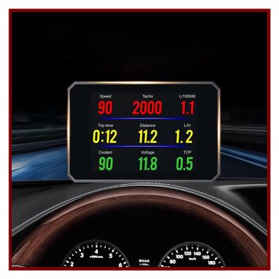 Car Electronics P16 Head Up Display Hud Obd2 Temperature Car KM/h MPH Turbo Boost Pressure Speed Projector On The Windshield for Car HUD