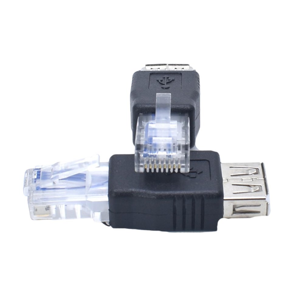 QIEIEI 2pcs Ethernet to USB Adapter USB to Ethernet Adapter,RJ45 Ethernet Male to USB Female Converters for ADSL Modem, Routers