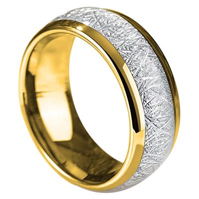Gold Sliver Ceramic T5577 Chip Ring for Rewritable Clone 125kHz Access KeyCard,Women and Men Finger Fit Ring (Gold(Sliver), 11)