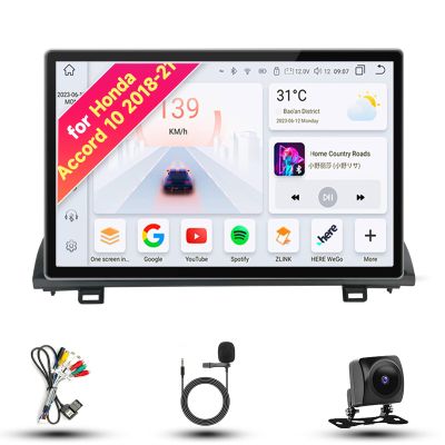 MS-8Core 4+64GB_A 13" Radio for Honda Accord 10 2018-2021 Android 13 13" IPS Touch Screen, Car Stereo with CarPlay & Android Auto, GPS Navigation DSP SWC 5G WiFi Camera