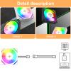 QIEIEI 9CM Fan,90mm ARGB LED Cooling Fan Desktop CPU Air Cooling Quiet Operate for PC Case 9CM 9025 Fan view 2