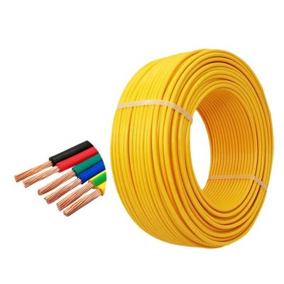 10m Strand Soft Copper Electric Wire Oxygen-Free 16/14/12/10/8AWG 1.5 Square Flexible Single Core Electrical Cut Cable for Home Deco(Yellow,10 AWG-6mm2)