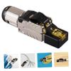 DOITOOL Pass Through Modular Plug Tool Ethernet Cable Connector Plated Shielded External Jack for Network Compatible with Desktop Laptop Router and view 4