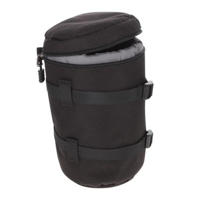 Angoily Camera Lens Case for DSLR Thick Padded Lens Pouch Adjustable Strap Compatible Travel Storage for Photographers Black Neoprene Design