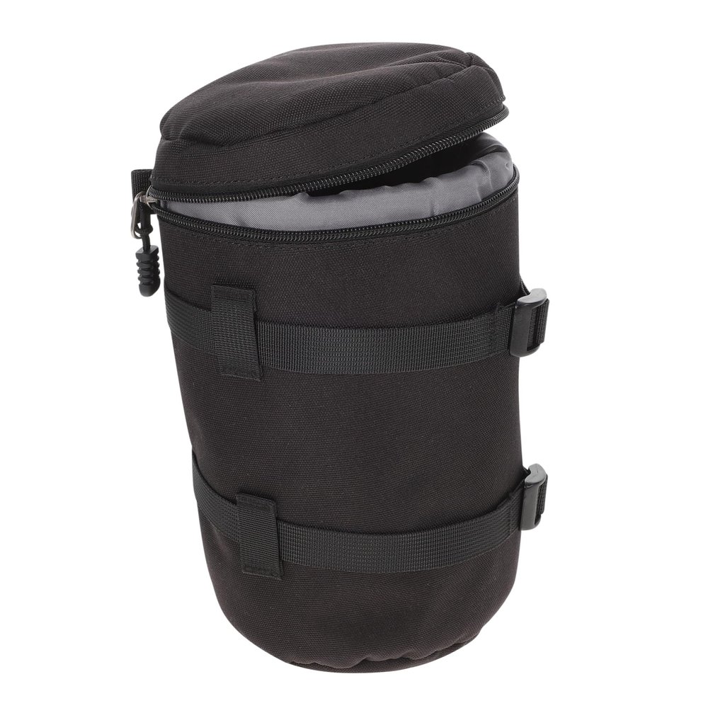 Angoily Camera Lens Case for DSLR Thick Padded Lens Pouch Adjustable Strap Compatible Travel Storage for Photographers Black Neoprene Design