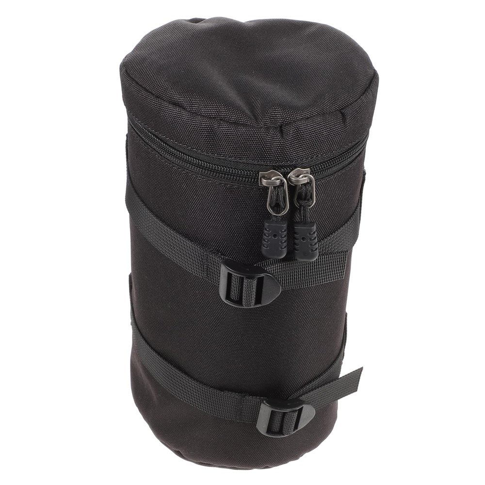 Angoily Camera Lens Pouch for DSLR Waterproof Lens Storage Bag Padded Interior Protective Case for Photographers in Black