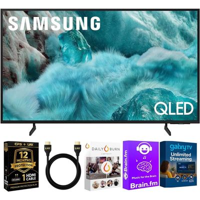 Samsung 50-Inch Q7F Series QLED 4K UHD Smart TV - HDR10+, Alexa Build-in, Bluetooth w/ 12 Month CPS Protection Plan, AUX HDMI Cable, Streaming Bundle