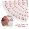 0pcs Self Adhesive Photo Corners for Scrapbooking DIY Projects Heart Pattern Stickers for Albums Journals and Wall Art Decor Convenient Removal Versatile Use view 3