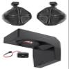 Audiosavings Bundle: MTX 10" 500w Powered Under-Seat Subwoofer+Enclosure for 2014-17 Polaris Ranger Bundle with Pair Rockville RWB90B 8" Marine Wakeboard 360-degree Swivel Tower Speakers (2 Items) view 1