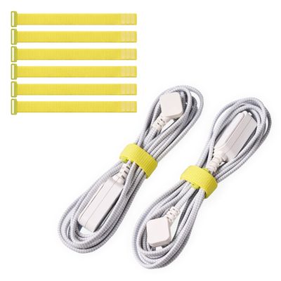 Wrap-It Storage Cinch Straps - 8" (6-Pack) Limelight - Cord Keeper Wraps for Appliances and Home Office Cable Management