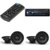 Alpine UTE-73BT Bluetooth Multimedia Receiver, RUE-4360 Remote with (2) DM-65-G 6.5" Coaxial Bundle view 1