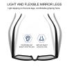 Emzwin Smart Bluetooth Glasses for Men Women Glasses with Bluetooth Speaker Mic Voice Assistant, Ultralight Comfortable Design (Clear Lens) view 3