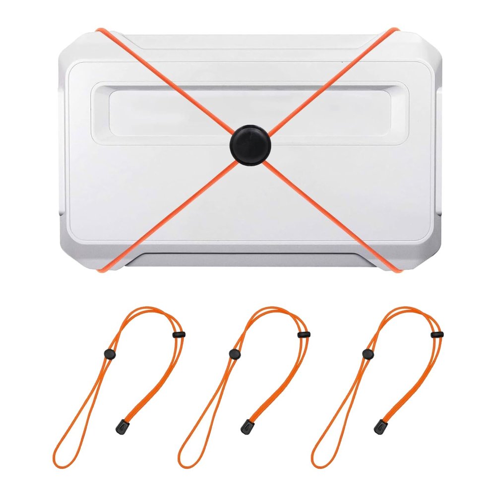 3 PCS Fishing Graph Cover Straps- Adjustable Fish Finder Bungee for Travel, Secure & Protect up to 18 Inch Screens from Damage, Universal Fishing Accessories (Orange)