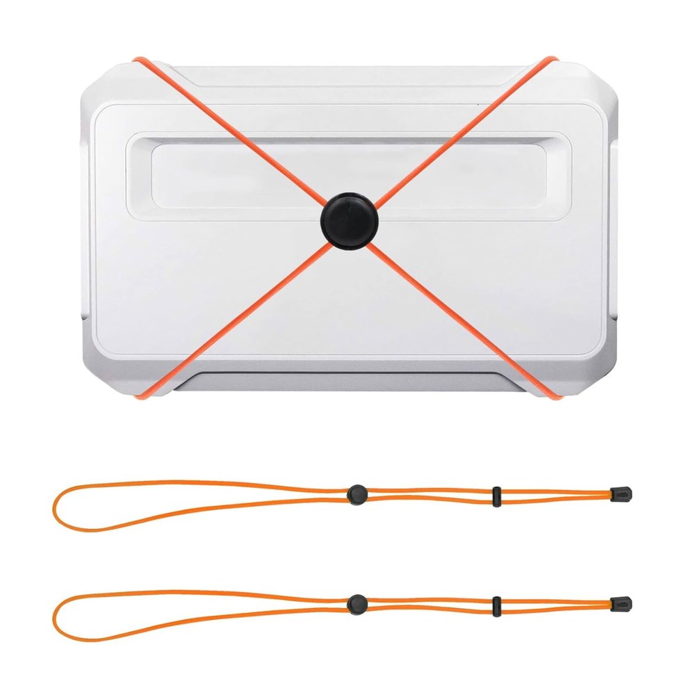 2 PCS Fishing Graph Cover Straps- Adjustable Fish Finder Bungee for Travel, Secure & Protect up to 18 Inch Screens from Damage, Universal Fishing Accessories (Orange)