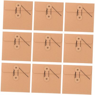 COHEALI 10Pcs Kraft Paper CD Sleeves Envelopes Vintage Style Storage Cases for Dvds for Home Office Use Chic Design for Disc Protection Organization