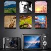 4K 50MP Digital Camera with 16x Digital Zoom, 2.8 Inch LCD Screen, Anti Shake, Autofocus, Retro Compact Design, Built in Flash for Travel Photography (Black) view 4