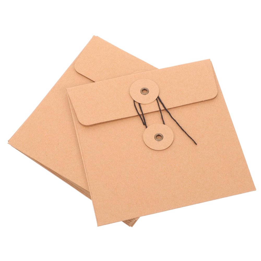 DOITOOL 10Pcs Kraft Paper CD Sleeves Dvd Packaging Bags for Storage Paper Envelopes for and Dvds Tear Resistant Design for Organizing Music and Movies