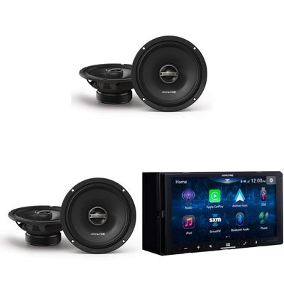 Alpine iLX-W670 Digital Multimedia Receiver w/ (2) DM-65-G 6.5" Coaxial Bundle