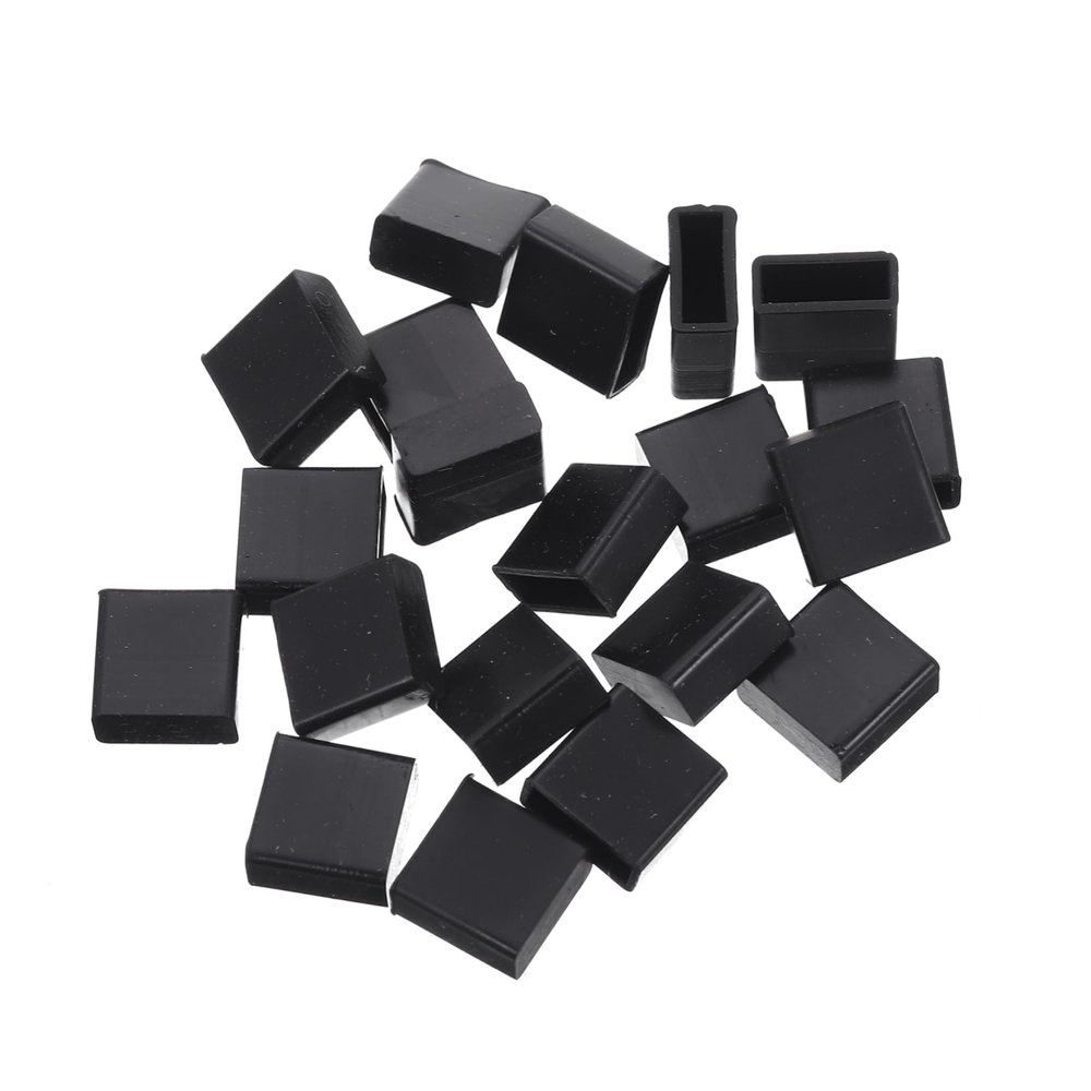 OKUMEYR 20 Pcs USB Male Plug Dust Cover Caps Silicone Protective Sleeve for USB Ports for Cable Protection Prevents Dust and Debris Black