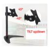 ADBWEKKF LCD-T600 10"-27" Big Base 400mm High VESA 50X50 75X75 100X100 Touch Screen LCD Monitor Arm Shelf Desktop Bracket Quick Release view 3