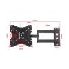 ADBWEKKF 35KG Adjustable 14-42 Inch TV Wall Mount Bracket Flat Panel TV Frame Support 15 Degrees Tilt with Level for LCD LED Monitor Flat view 3