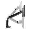 ADBWEKKF F37 22-37" 4-12kg Folding Air Press Gas Spring Vesa Mount LCD LED Monitor Desktop Stand Clamp Grommet Base TV Desktop Mount(White) view 4