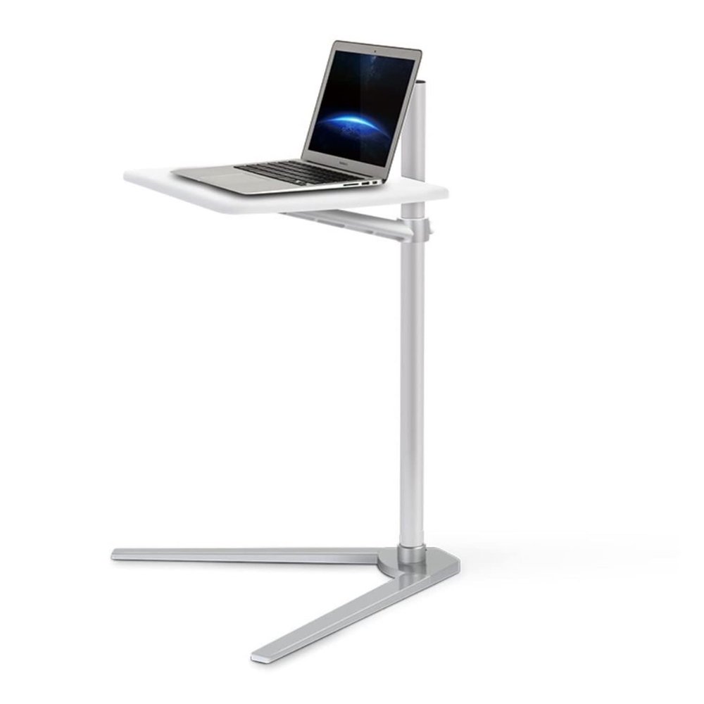 ADBWEKKF Movable UP-8T Aluminum 7-20 Inch Laptop Floor Stand Height Adjustable Bedside Lapdesk Sofa Desk for Tablet PC Notebook Tea Table(Silver)