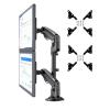 ADBWEKKF H180 22"-32" Double Monitor Desk Holder Arm Gas Spring Full Motion LCD TV Mount 2-12kg Dual Arm Clamp Bracket(with 2pc Adaptor) view 1