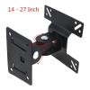 15KG Adjustable TV Wall Mount Bracket Flat Panel TV Frame Support 180 Degree Rotation for 14-27 Inch LCD LED Monitor Flat Pan(3PCS) view 2
