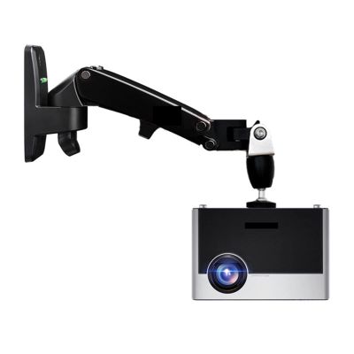 ADBWEKKF DL-F120PR 2-7kg Gas Spring Gas Strut Tilt Projector Bracket Ceiling Mount Rack Aluminium Alloy 360 Degree Rotate(Silver)