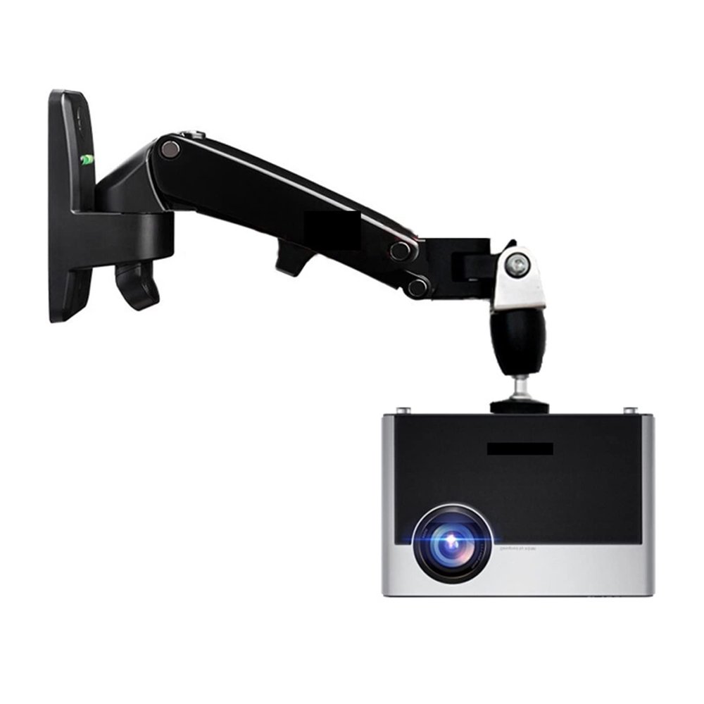 ADBWEKKF DL-F120PR 2-7kg Gas Spring Gas Strut Tilt Projector Bracket Ceiling Mount Rack Aluminium Alloy 360 Degree Rotate(Silver)