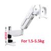 ADBWEKKF (20cm High Column) 10-27" Air Press Gas Strut 1.5-5.5kg Tilt LCD Desktop Mount 360 Rotate Swivel Monitor Table Bracket Stand(White) view 2