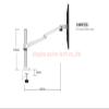 ADBWEKKF Aluminum OA-3S 10-27" 7kg Clamp Grommet Base Dual Arm Single Screen Vesa Bracket Monitor Desktop Stand 360 Rotate Tilt view 2