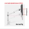 ADBWEKKF Aluminum OA-3S 10-27" 7kg Clamp Grommet Base Dual Arm Single Screen Vesa Bracket Monitor Desktop Stand 360 Rotate Tilt view 3