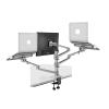 ADBWEKKF OL-30L 3 for 10"-17" Laptop Notebook + 10"-32" Monitor PC Computer Desktop Bracket 0-87mm Thick Desk 0-8kg(OL-30T Silver) view 1