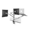 ADBWEKKF OL-30L 3 for 10"-17" Laptop Notebook + 10"-32" Monitor PC Computer Desktop Bracket 0-87mm Thick Desk 0-8kg(OL-30T Silver) view 2