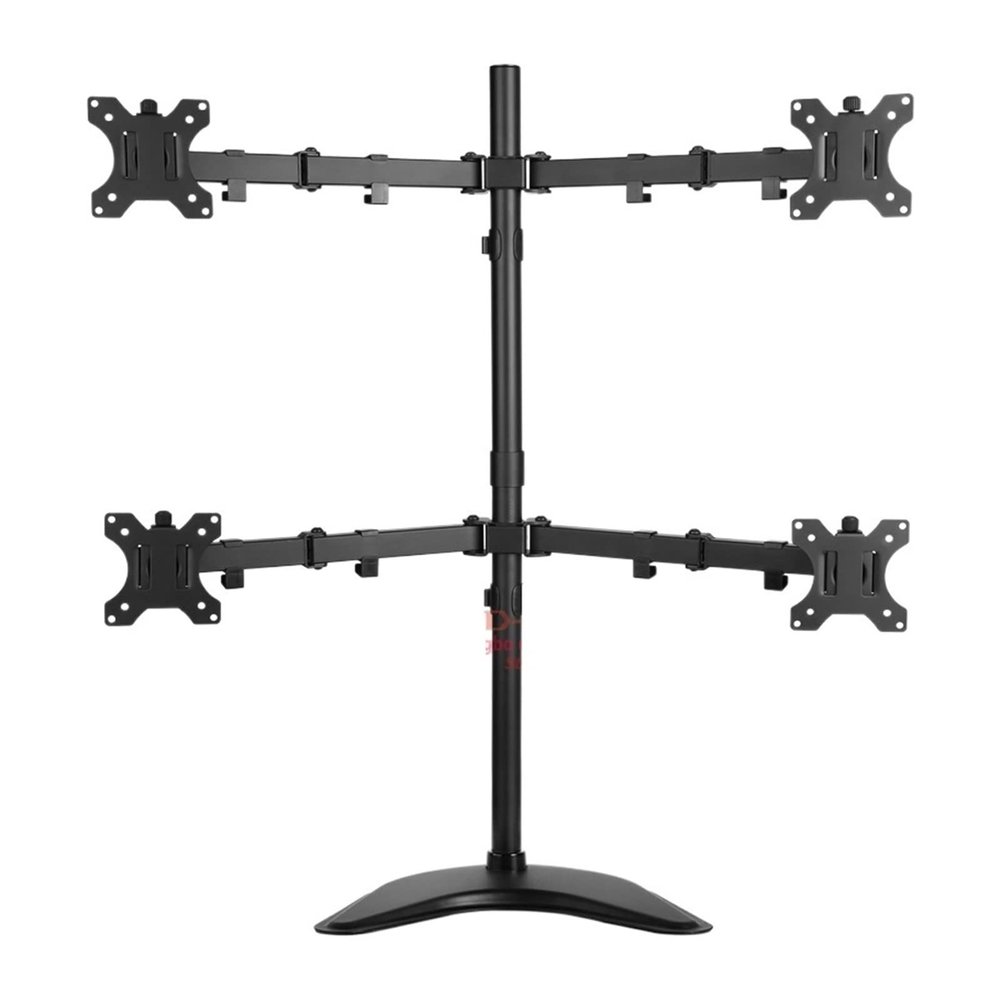 ADBWEKKF Four Screen 360 Rotate Big Base Full Motion 10"-27" 8kg LCD Tv Table Mount 4 Monitor Desktop Support Screen Bracket Stand Holder