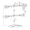 ADBWEKKF Four Screen 360 Rotate Big Base Full Motion 10"-27" 8kg LCD Tv Table Mount 4 Monitor Desktop Support Screen Bracket Stand Holder view 4
