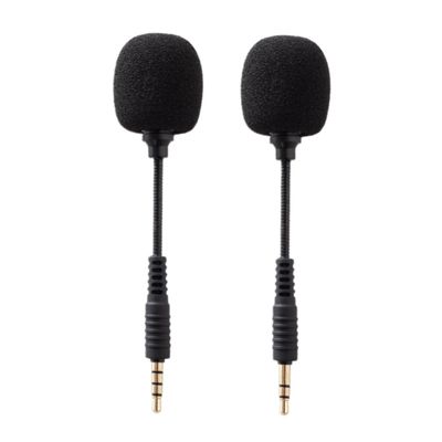 Mikinona 2pcs Tiny Microphone for Computer Bendable Condenser Mic Denoise Feature for Streaming and Gaming