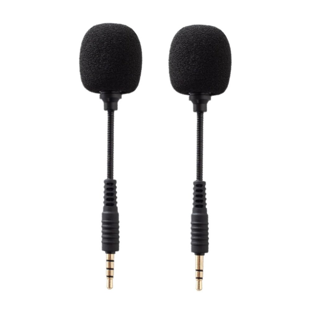 Mikinona 2pcs Tiny Microphone for Computer Bendable Condenser Mic Denoise Feature for Streaming and Gaming