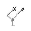 ADBWEKKF OL-2Z 10-32" Air Press Gas Strut Tilt LCD Desktop Mount Swivel 2-8KG Double Monitor Table Stand with Clamp Grommet Base(Silver) view 1