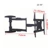 ADBWEKKF 22-55inch 3 Arms Retractable Full Motion LCD TV Wall Mounted Bracket 600mm 780mm Ultra Slim with Cable Cover MAX VESA 400x400mm(750mm) view 2