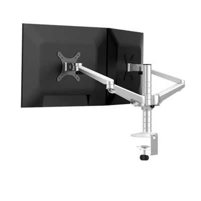 ADBWEKKF Aluminum OA-4S 10-27" Double Arm Dual Screen Desktop Mount Monitor Table Stand Pad Desk Mount Stand Monitor Bracket Shelf(OA-4S)