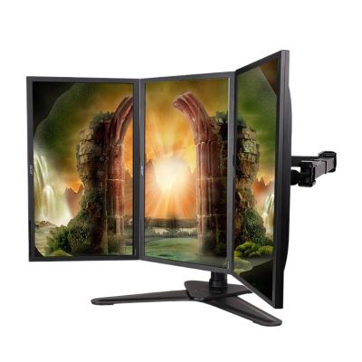 ADBWEKKF 10"-30" Triple Display Stand Full Motion Lifting 3 Screen Monitor Holder Mounting Arm Loading 10kgs Each