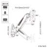 ADBWEKKF Aluminum Gas Spring 360 Degree 15-27 Inch LCD LED TV Wall Mount Full Motion Height Adjustable Monitor Holder Arm Bracket view 2