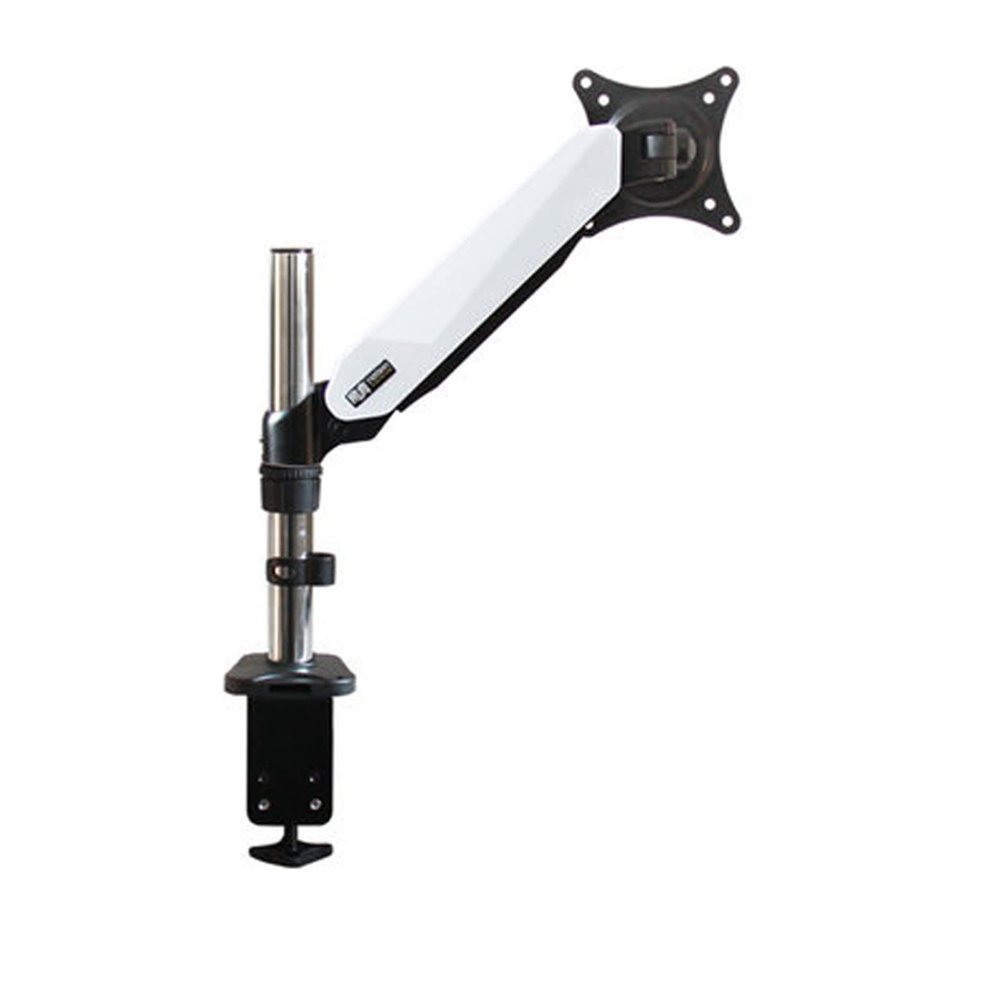 ADBWEKKF DL-ST111 Aluminum 27" 2-7kg 360 Rotate clamp air Gas strut LCD tv Table Mount Monitor Gas Spring Screen Desktop Support Bracket(White clamp Base)