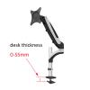 0-100mm Thick Desk GM112G-K Aluminum 27inch 0-8kg 360 Rotate Clamp Gas Spring Screen LCD Tv Table Mount Monitor Desktop Holder(GM112G) view 2